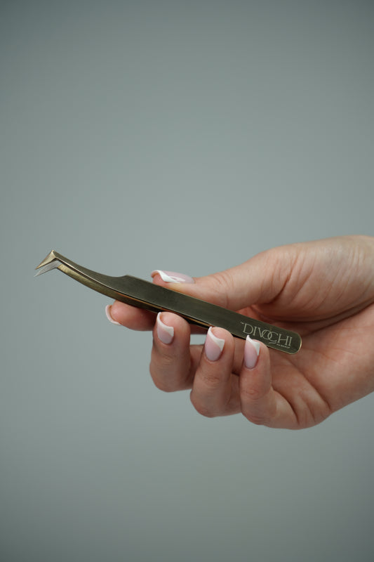 Wimpernpinzette/ F-Form / NANO Laserbeschichtung