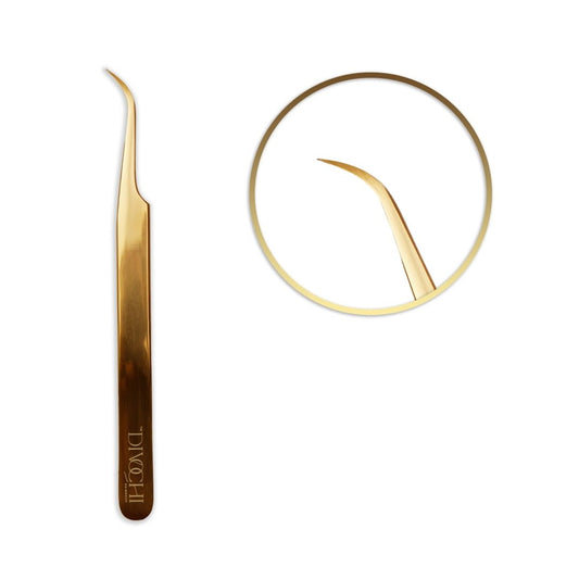Gebogene Pinzette GOLD